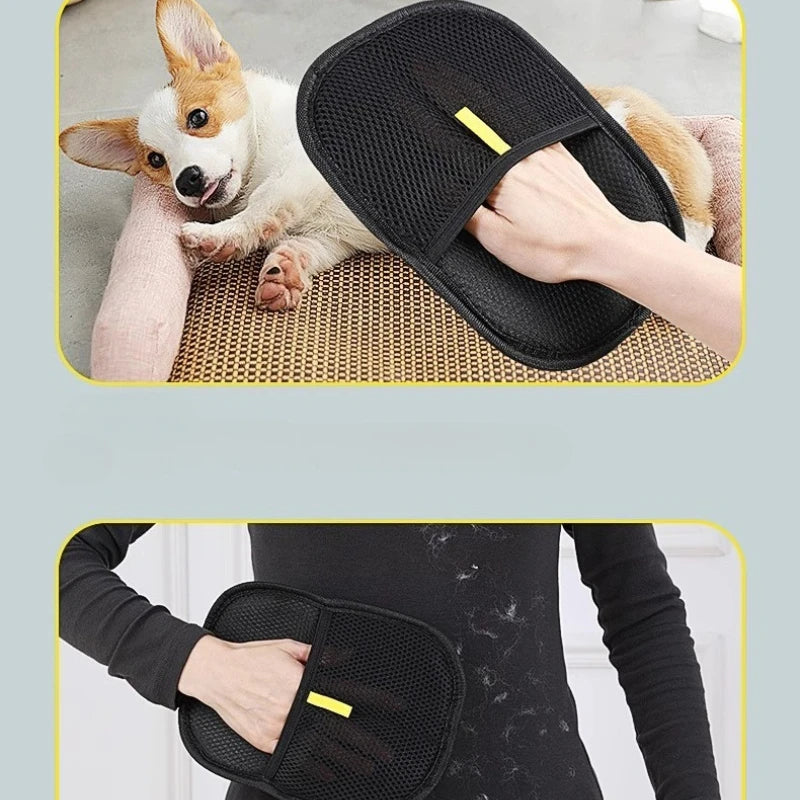 Pet Hair Remover Portable Washable Clothes Hair Dehairing Gloves Pet Cleaning Products Pet Accessories by HARMONYA STORE