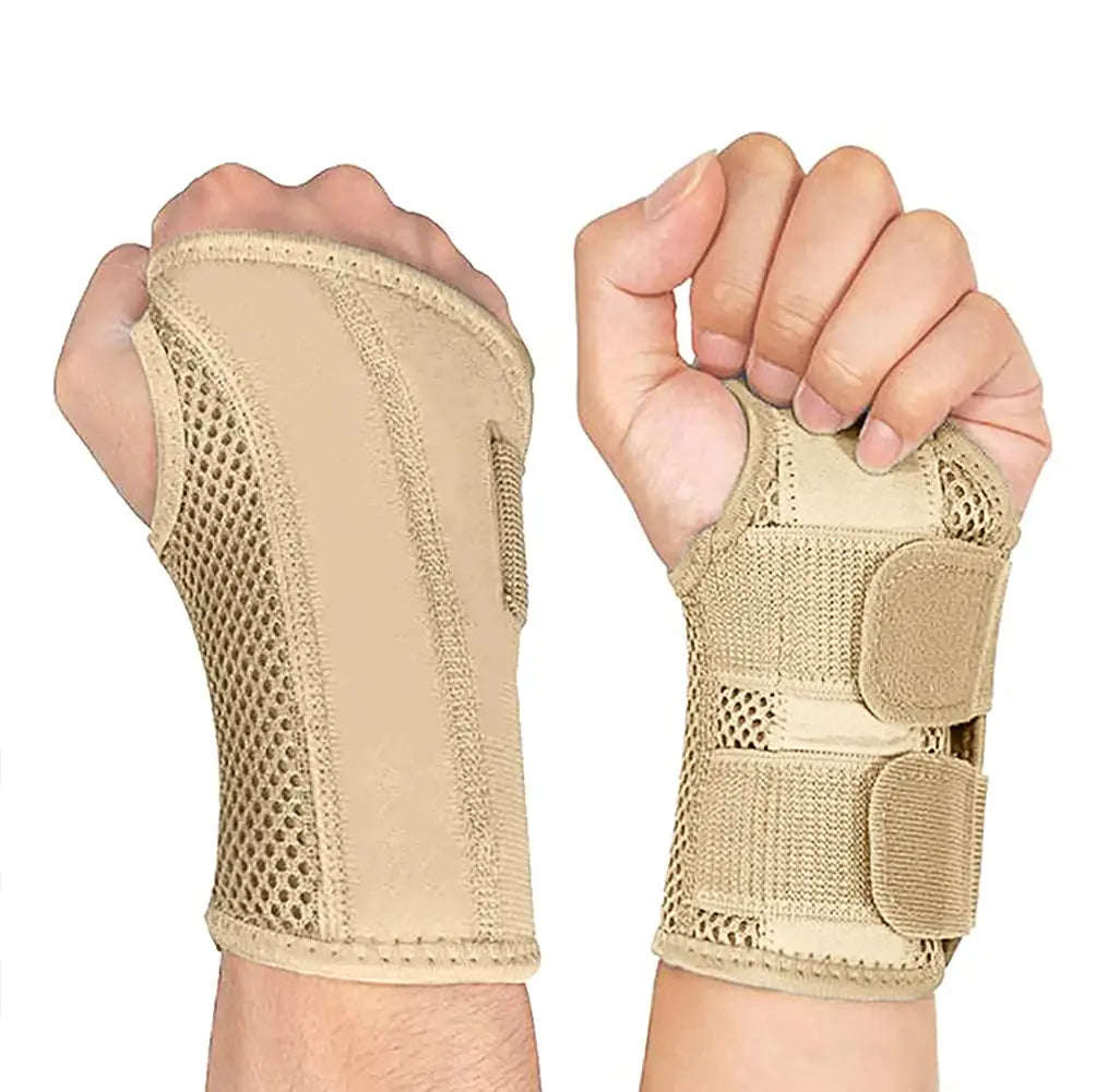Adjustable Soft Wristbands Protector for Fitnes Gym Accessories Metal Wrist Splint Injury Pain Relief Carpal Tunnel Wrist Brace by HARMONYA STORE