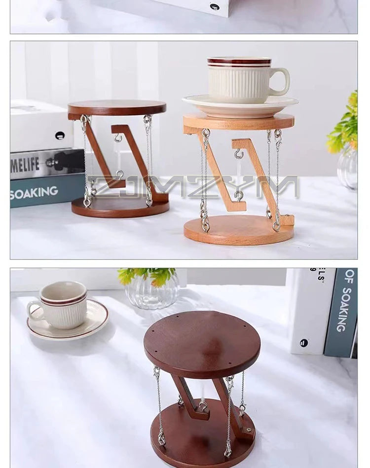 Tensegrity Structure Floating Table Wooden Stand Desktop Ornament For Office Living Room Desk TV Cabinet Home Decoration by HARMONYA STORE
