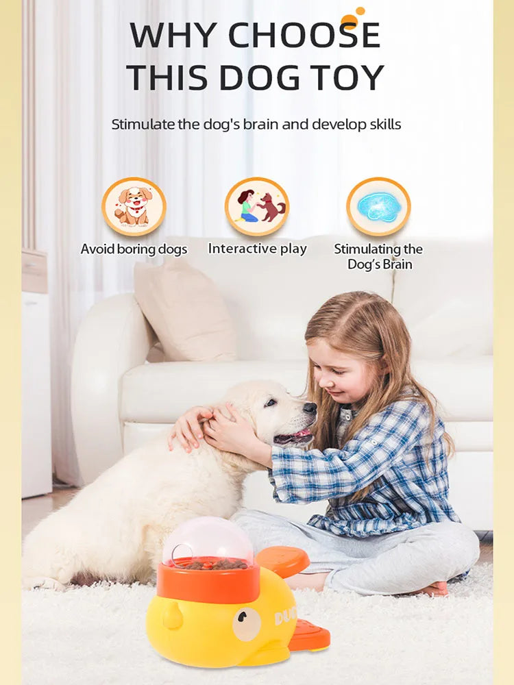 Little yellow duck pet leaking device pet interactive toys educational training device pet feeding device puppy leaking toys by HARMONYA STORE