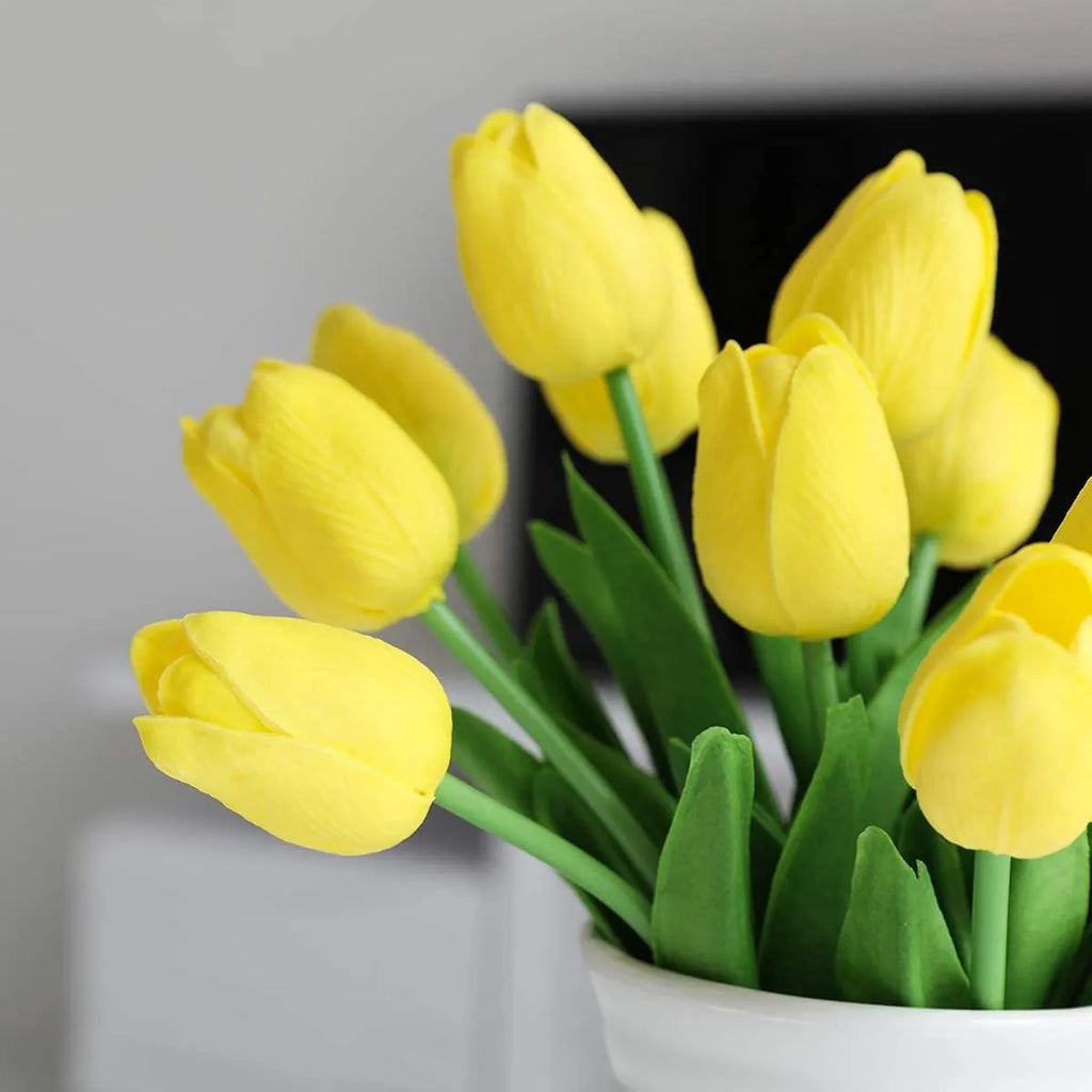 10Pcs Artificial Flower Realistic Touch Tulip Scrapbooking Vase Home Decor Wedding Garden Arch Garland Mother's Day Bouquet diy by HARMONYA STORE