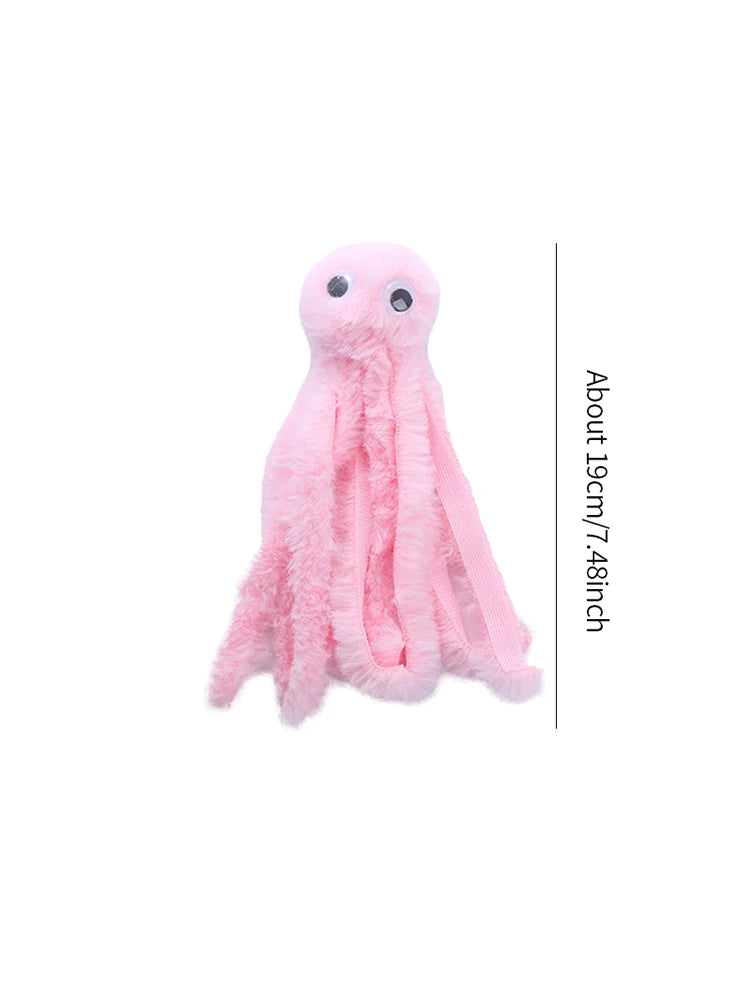 Cat toy Cute octopus plush toy bite resistant teeth interactive play pet supplies by HARMONYA STORE