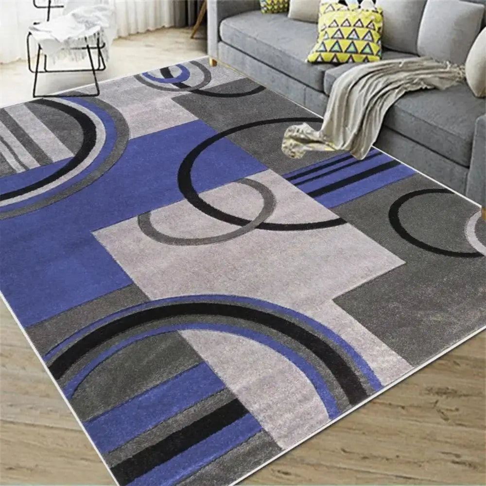 VIKAMA Nordic Abstract Carpet Living Room Bedroom Kitchen Dining Room Floor Mat Home Decor Geometric Large Area Floor Mat by HARMONYA STORE