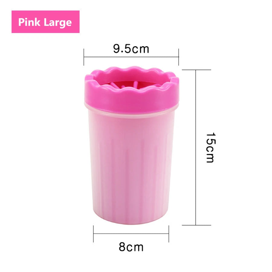 1Pc Pet Plastic Foot Wash Cup S L XL Large size silicone brush Dog cat clean foot mud removable cleaning Foot by HARMONYA STORE