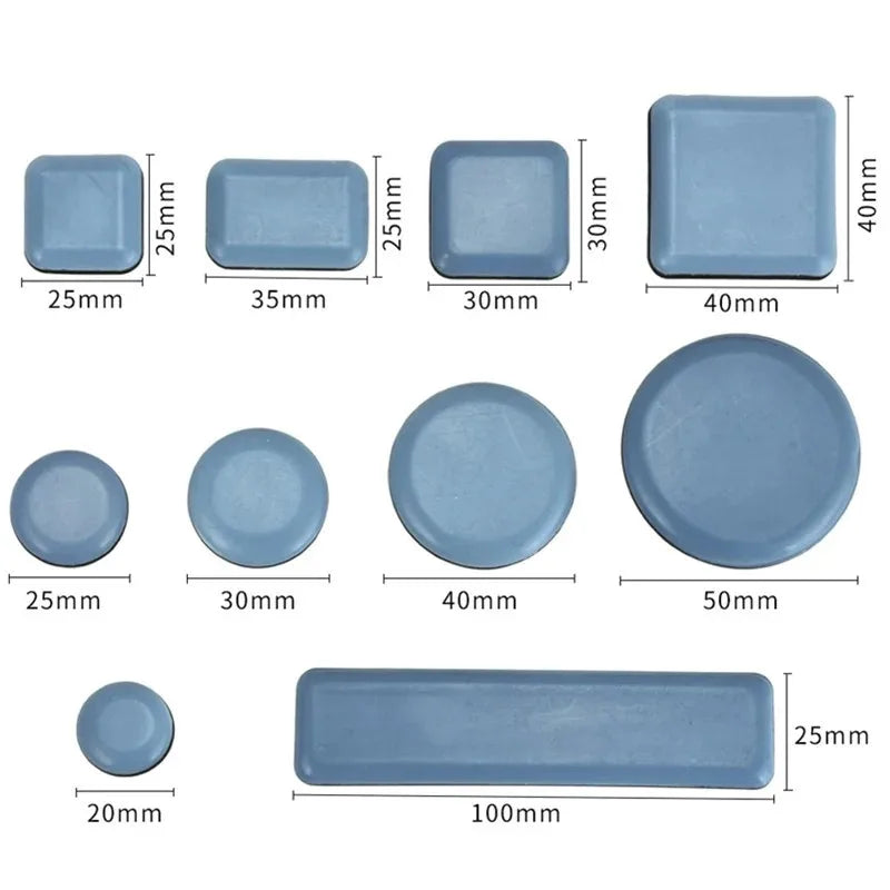 4pcs/set Furniture Leg Slider Pads Anti Scratch Easy Move Heavy Furniture Thickened Moving Pad Anti-abrasion Floor Protector Mat by HARMONYA STORE