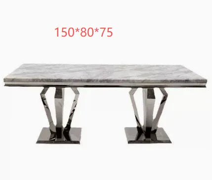 Modern Dining Table Set 6 Seater Marble Table Luxury Dining Tables Living Room, Furniture by HARMONYA STORE