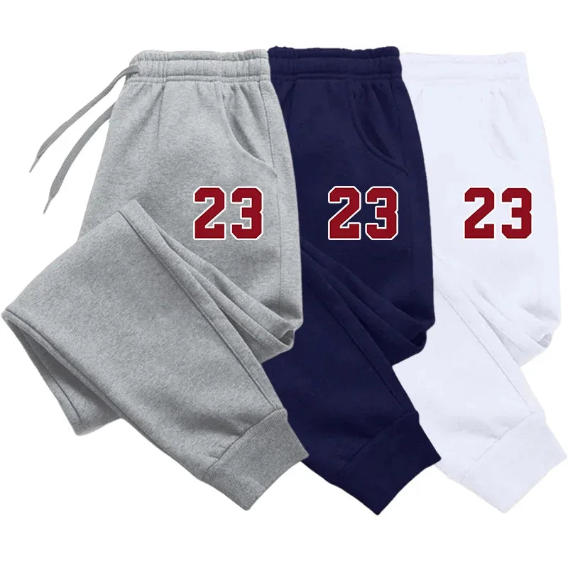 Men's Luxury Print Fleece Sweatpants Warm Jogging Pants Multiple PacksMale Outdoor Trousers Straight Trouse New Autumn Winter by HARMONYA STORE