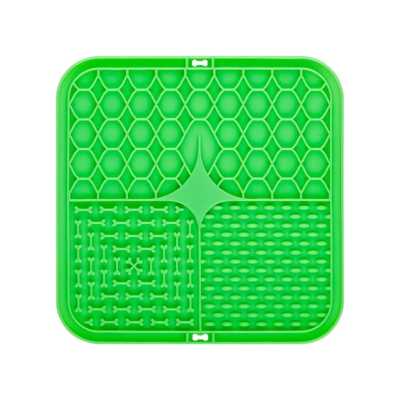 Pet Lick Silicone Mat Dogs Pet Slow Food Plate for Dog Bathing Distraction Silicone Dog Sucker Food Training Dog Feeder Supplies by HARMONYA STORE