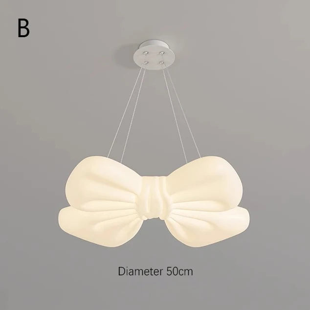 Creative Butterfly Knot Bedroom Led Ceiling Chandelier Modern Children's Room Lamp Home Decorate Living Room Dining Lamp Fixture by HARMONYA STORE