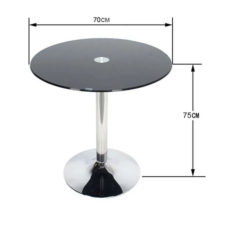 TieHo,Tempered Glass Round Table for Small Apartment, Coffee Table, Dining Table, Transparent Glass Countertop, Office Furniture by HARMONYA STORE