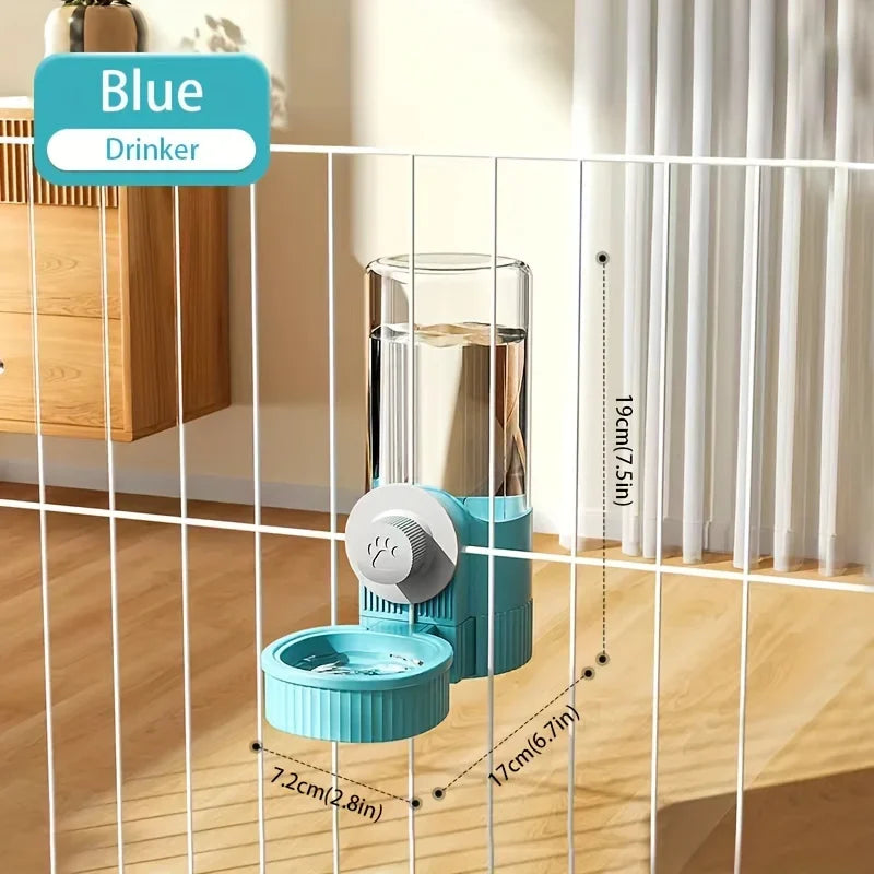 new tepy Hanging Automatic Pet Food Feeder/Water Dispenser, Gravity Cat Auto Feeder Waterer Set With Container Bowl For Cage by HARMONYA STORE