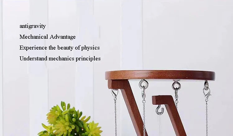 Tensegrity Structure Floating Table Wooden Stand Desktop Ornament For Office Living Room Desk TV Cabinet Home Decoration by HARMONYA STORE