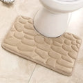 Washroom toilet foot mat U-shaped floor mat waterproof pad Bathroom bathroom water absorption anti-skid pad by HARMONYA STORE