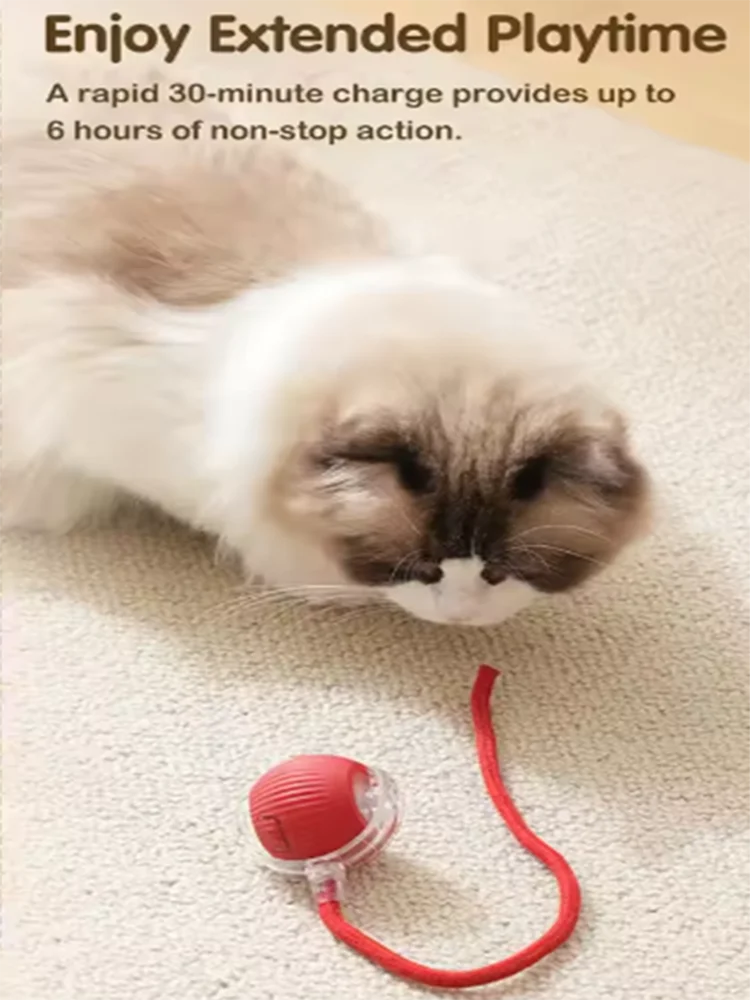 Intelligent interactive cat ball long-lasting and durable easy to clean intelligent obstacle avoidance pet dog toys by HARMONYA STORE