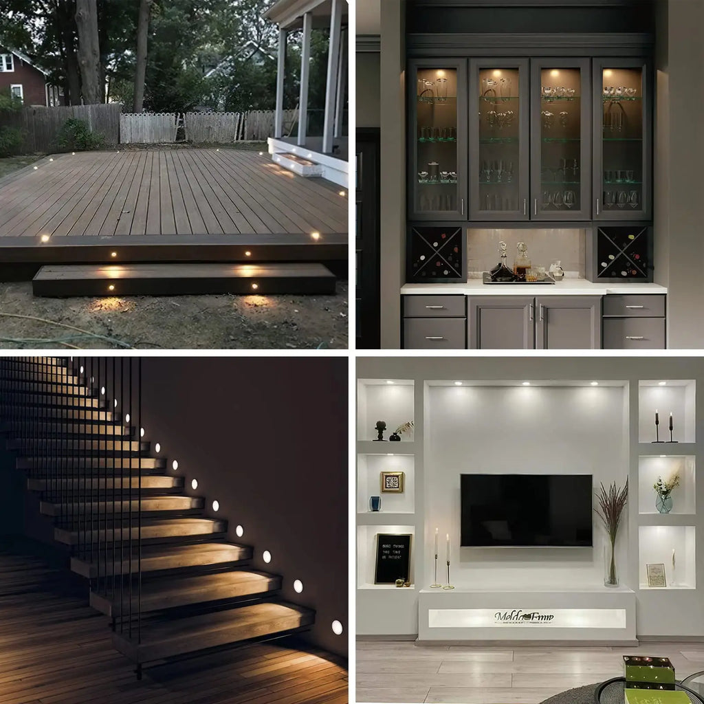 12V Super Mini Spotlight LEDs 10mm Cutout Recessed Dimmable Downlight for Home Decorate Ceiling Lamp Showcase Display Lighting by HARMONYA STORE