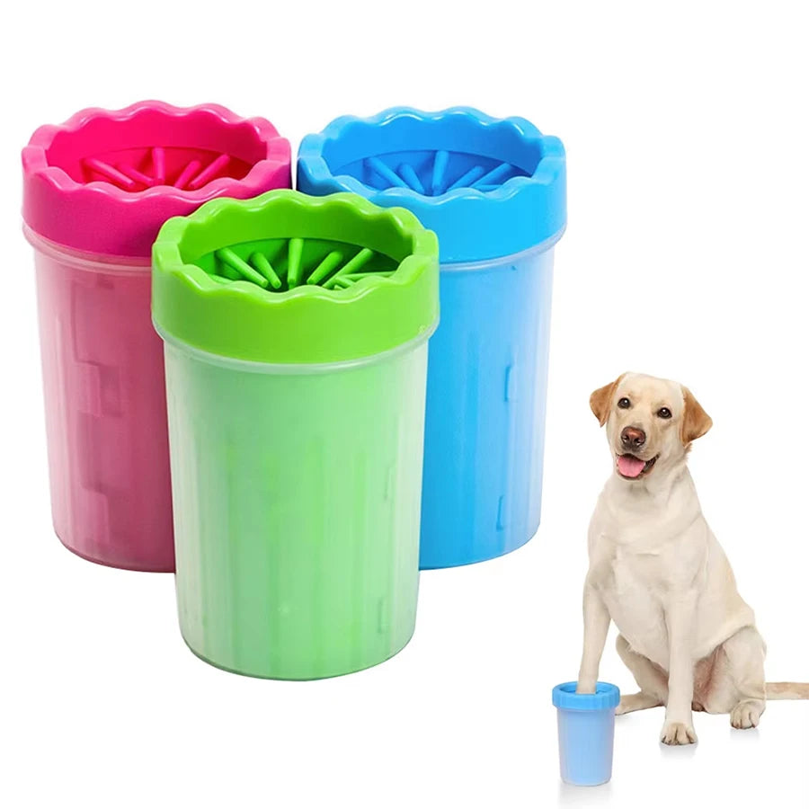 1Pc Pet Plastic Foot Wash Cup S L XL Large size silicone brush Dog cat clean foot mud removable cleaning Foot by HARMONYA STORE