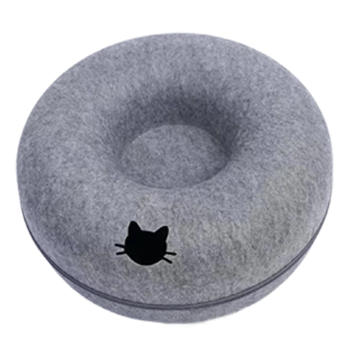 B-Tunnel Donut Cat Bed Interactive Tunnel Pet Felt Indoor Toys Cats House Kitten Training Toy Cat Kennel Cat Accessories by HARMONYA STORE