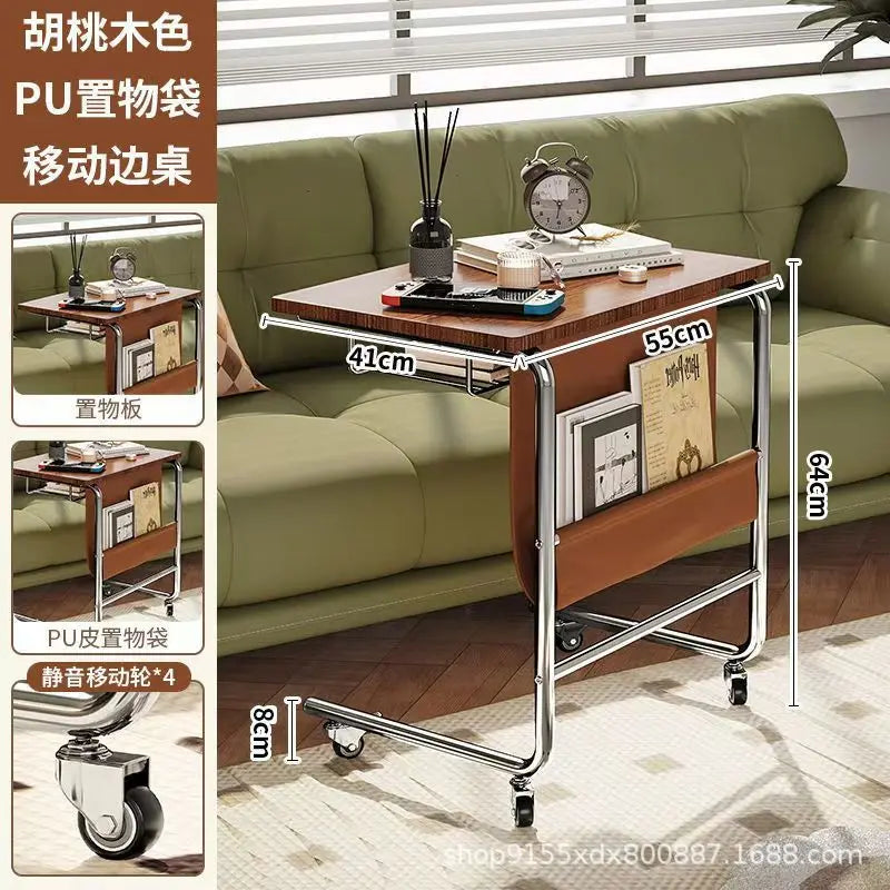 Versatile Side Table Small Coffee Table for Trolleys Dining Carts Wine Racks Bookshelves Convenient Flexible Storage Solution by HARMONYA STORE
