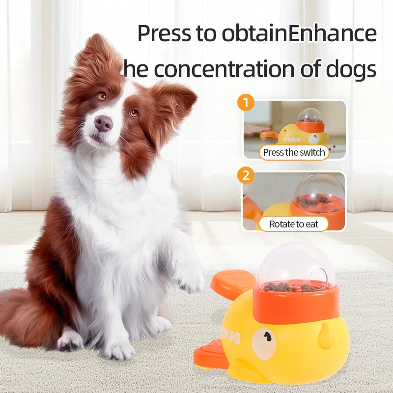 Little yellow duck pet leaking device pet interactive toys educational training device pet feeding device puppy leaking toys by HARMONYA STORE
