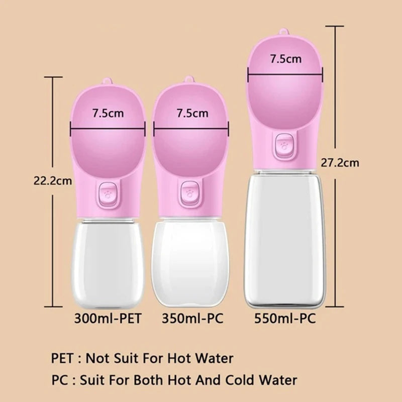 Portable Dog Water Bottle For Small Large Dogs Cat Outdoor Leakproof Walking Drinking Bowls Chihuahua French Bulldog Supplies by HARMONYA STORE