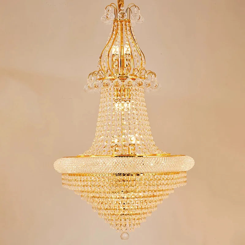 Luxury Crystal Chandeliers Home Decorate Ceiling Chandelier Lustre Duplex Loft Pendant Lights for Living Dining Room Żyrandol by HARMONYA STORE