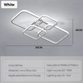 Nordic LED Ceiling Lamp Square Aluminium Balck White Home Decor For Living Room Bedroom Restaurant Indoor Lighting Fixtures by HARMONYA STORE