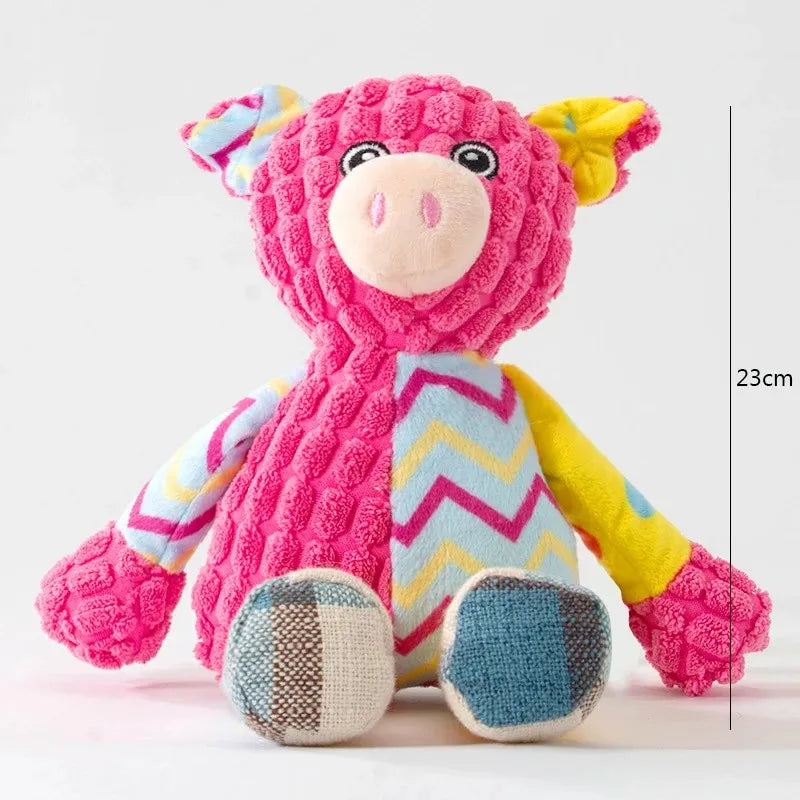 Pet Plush Toy Cat Dog Puzzle Toy Cute Animals Bite Resistant Interactive Squeaky Pet Dog Teeth Cleaning Chew Toy Pet Supplies by HARMONYA STORE