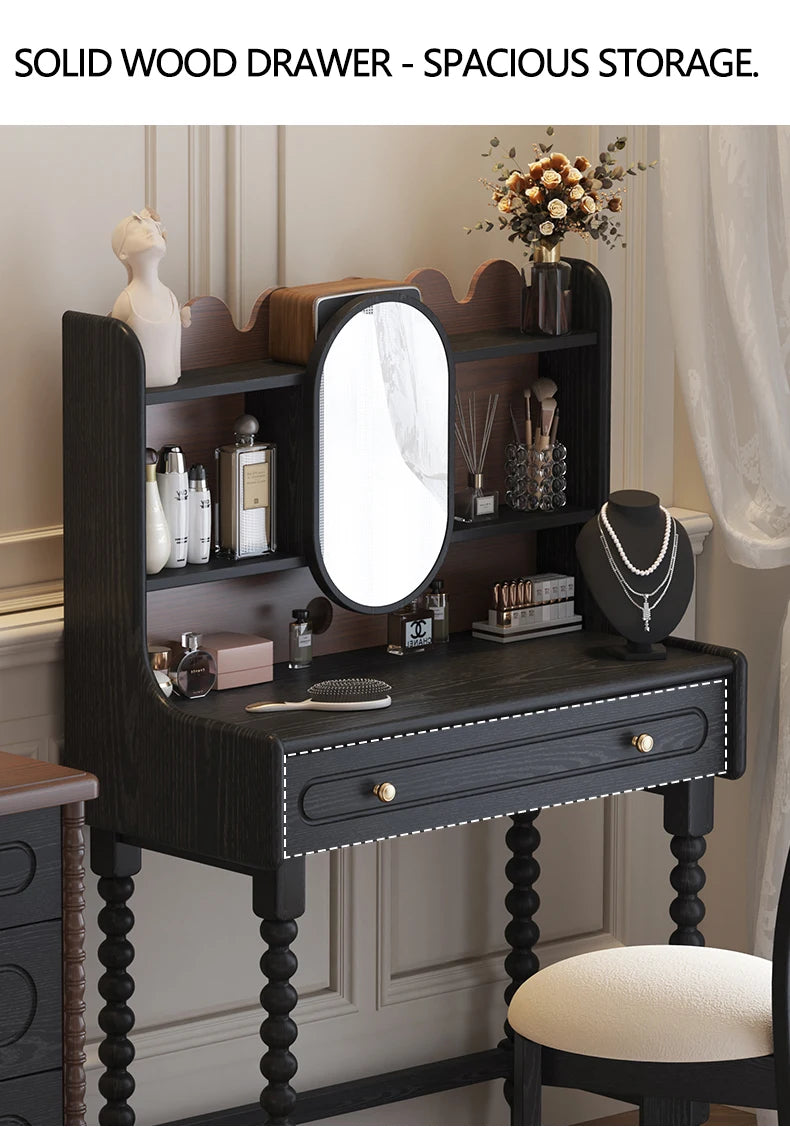 Modern Popular Design Ins Large Luxury Dressing Table with Mirror and Drawers Professional Makeup Table by HARMONYA STORE
