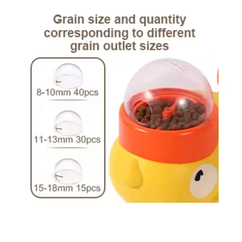 Little yellow duck pet leaking device pet interactive toys educational training device pet feeding device puppy leaking toys by HARMONYA STORE