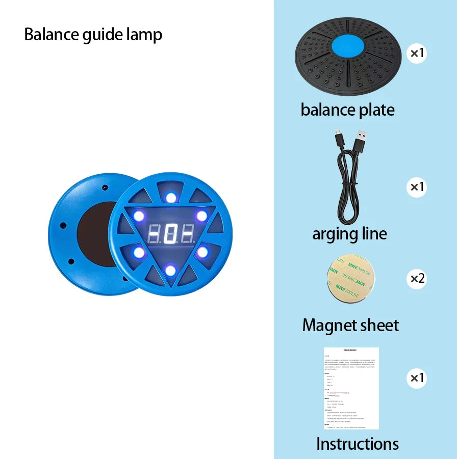 QUELING Smart Balance Board with Guidance Light - Full-Spectrum Training Equipment for Rehabilitation, Recovery, and Home Fitnes by HARMONYA STORE