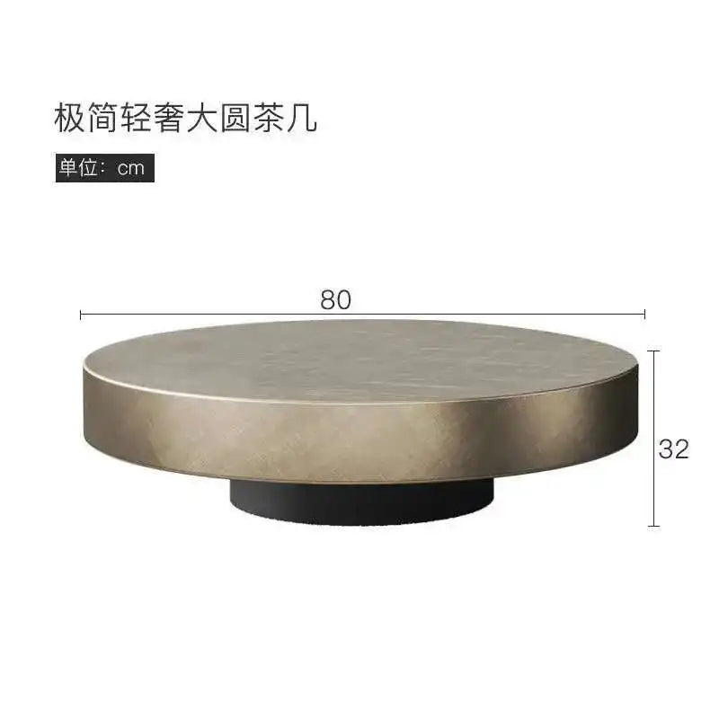 Designer Stainless Steel Coffee Tables European Luxury Round Tea Table Living Room Furniture Italian Tempered Glass Side Table by HARMONYA STORE