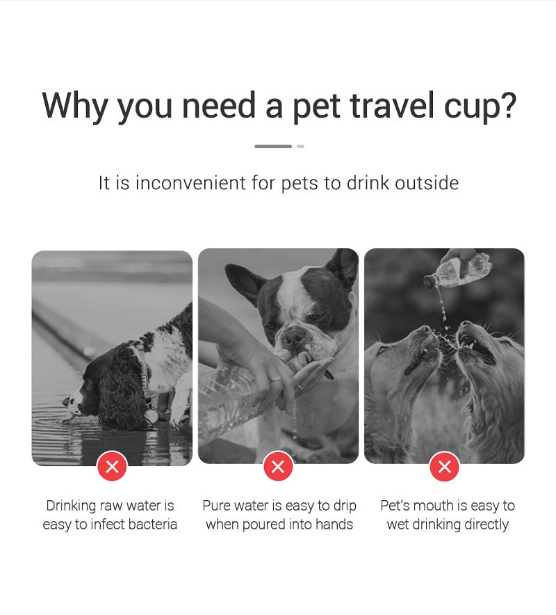 Portable Dog Water Bottle For Small Large Dogs Cat Outdoor Leakproof Walking Drinking Bowls Chihuahua French Bulldog Supplies by HARMONYA STORE