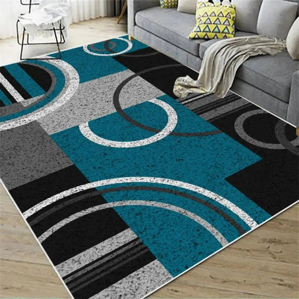VIKAMA Nordic Abstract Carpet Living Room Bedroom Kitchen Dining Room Floor Mat Home Decor Geometric Large Area Floor Mat by HARMONYA STORE
