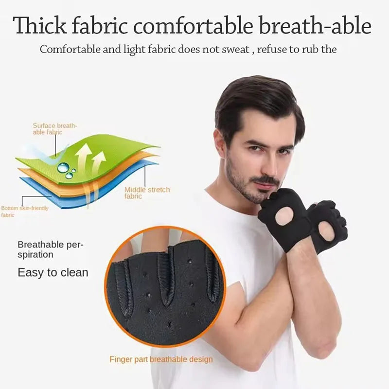 Breathable Half Finger Workout Gloves, Anti-Slip Weight Lifting Gym Gloves, Non-Slip Palm for Cycling, Mountain Climbing, Fitnes by HARMONYA STORE