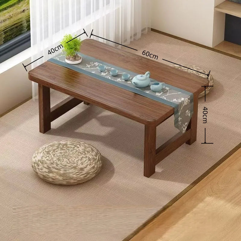 Japanese-style Tatami Table Coffee Table Household Bay Window Balcony Coffee Table Foldable Wooden Table Pratical New Arrival by HARMONYA STORE