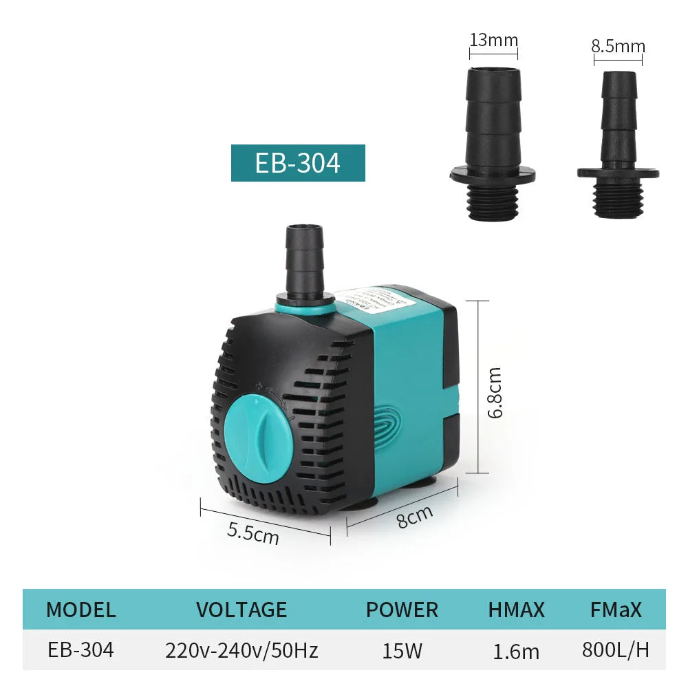Ultra-Quiet 3-60W Submersible Water Fountain Pump Filter Fish Pond Aquarium Water Pump Tank Fountain EU US 220V-240V by HARMONYA STORE