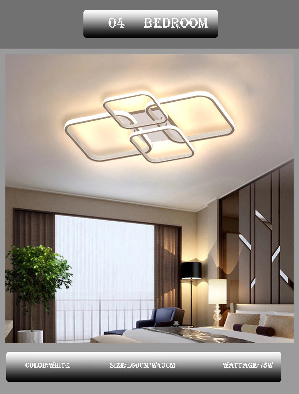 Nordic LED Ceiling Lamp Square Aluminium Balck White Home Decor For Living Room Bedroom Restaurant Indoor Lighting Fixtures by HARMONYA STORE