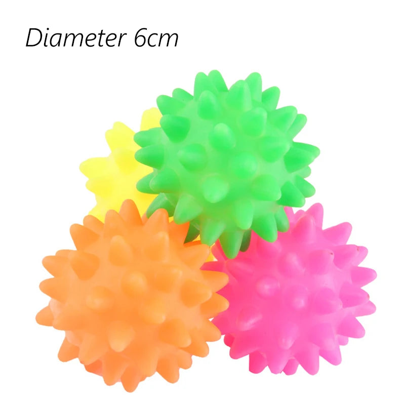 1pcs Diameter 6cm Squeaky Pet Dog Ball Toys for Small Dogs Rubber Chew Puppy Toy Dog Stuff Dogs Toys Pets brinquedo cachorro by HARMONYA STORE