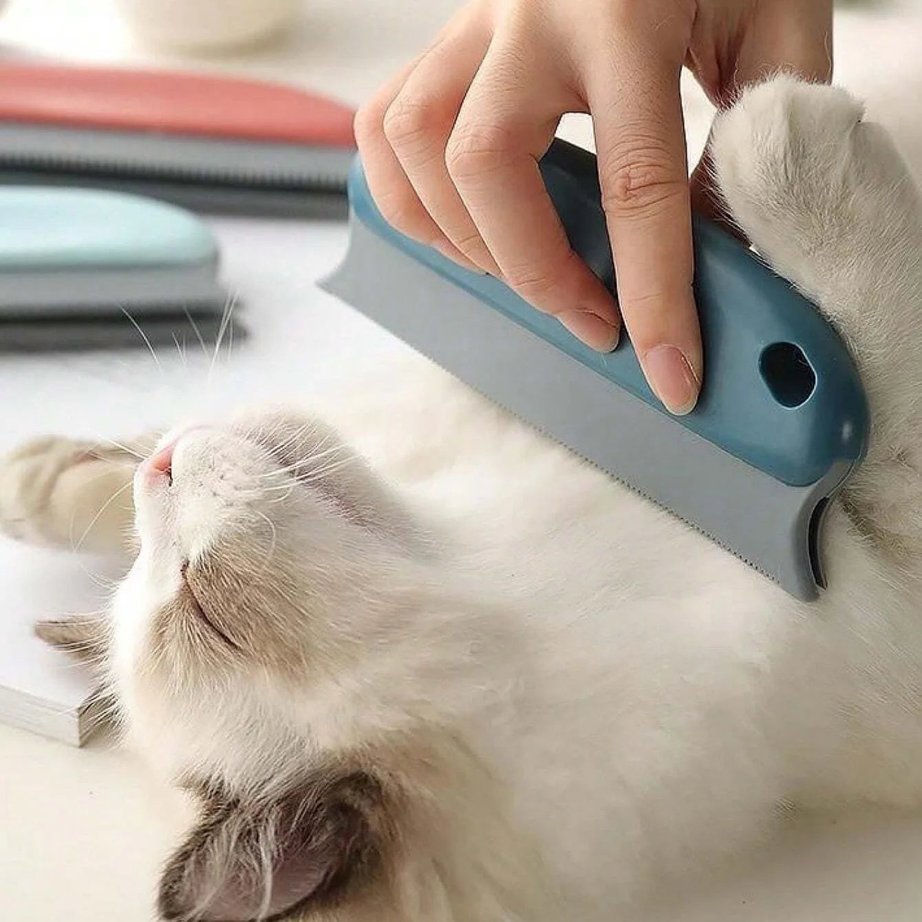 Effective Pet Hair Remover Brush For Cats And Dogs - Gently Shaves Wool And Cleans Fur For A Neat And Tidy Home by HARMONYA STORE