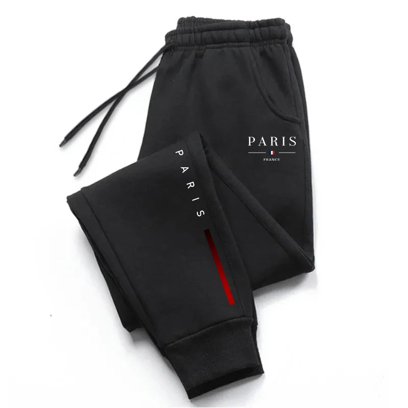 2025 New Arrival Paris Printed Sweatpants for Men High Grade Male Home Outdoor Casual Sports Jogger Pants Urban Fashion Trousers by HARMONYA STORE