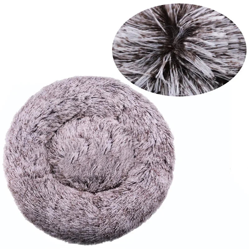 40-90cm 6 Sizes Round Pet Bed for Large Dog Bed Super Soft Cat Bed Plush Dog House for Medium Dog House Winter Warm Sleeping HARMONYA STORE
