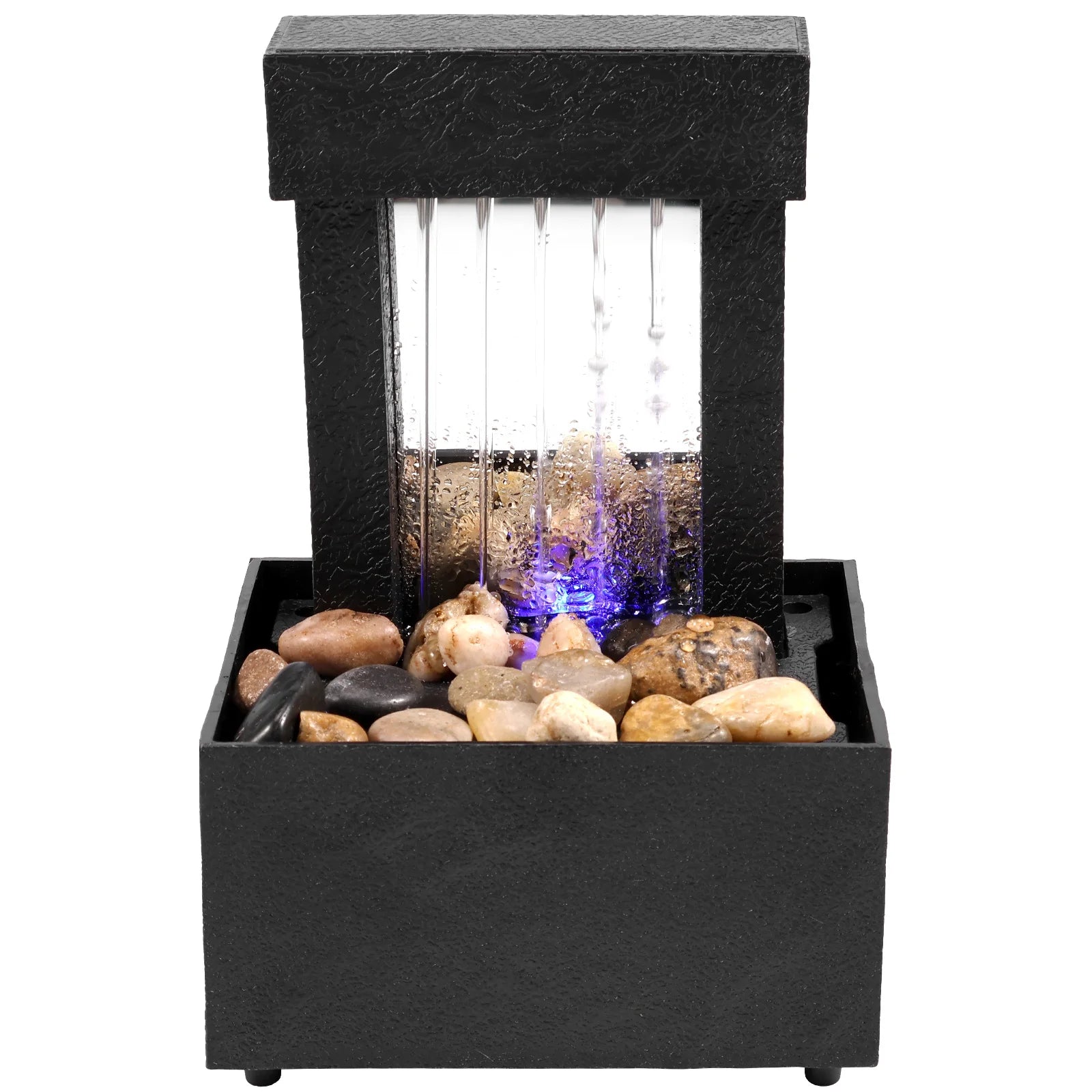 Tabletop Waterfall Home Decor Relaxation Meditation Desktop Fountain with Soft Lights Flowing Water Ornaments Mother's Day Gifts by HARMONYA STORE
