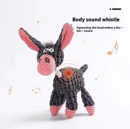 Puppy Squeaker Squeaky Plush Bone Dog Toy - Fun Chew Toy for Teething Pets Molar Training Accessory for Canine Playtime by HARMONYA STORE