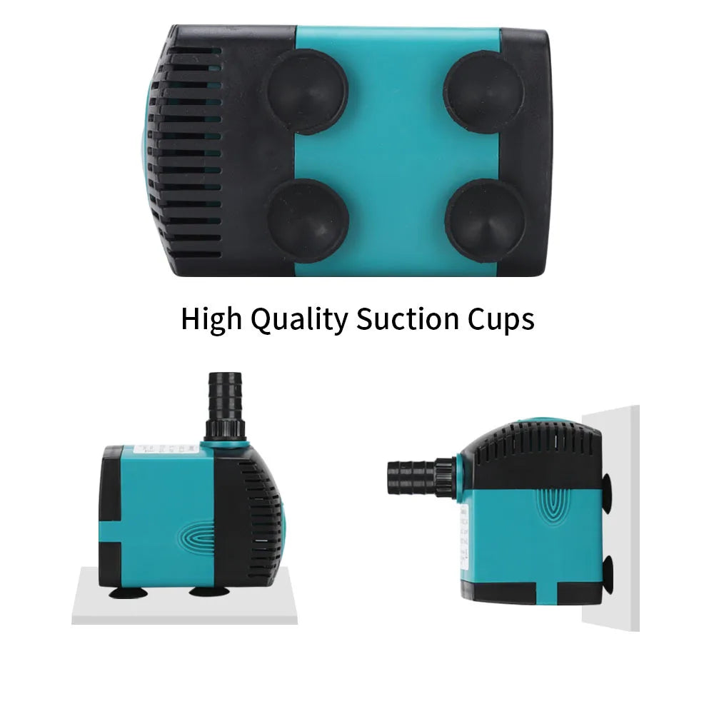 Ultra-Quiet 3-60W Submersible Water Fountain Pump Filter Fish Pond Aquarium Water Pump Tank Fountain EU US 220V-240V by HARMONYA STORE