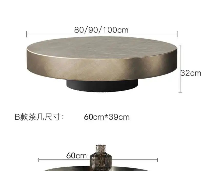 Designer Stainless Steel Coffee Tables European Luxury Round Tea Table Living Room Furniture Italian Tempered Glass Side Table by HARMONYA STORE