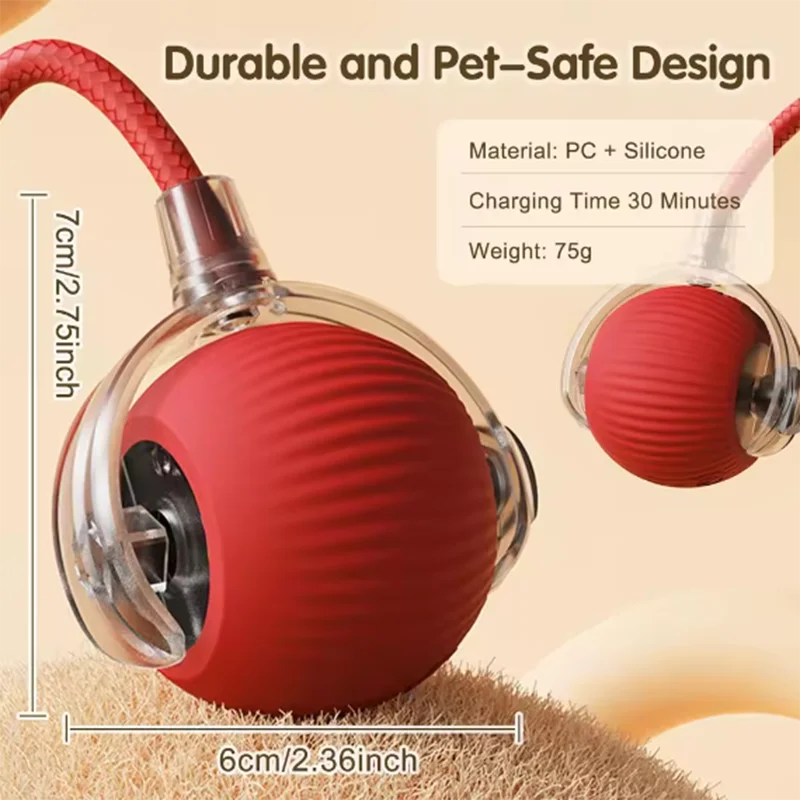 Intelligent interactive cat ball long-lasting and durable easy to clean intelligent obstacle avoidance pet dog toys by HARMONYA STORE