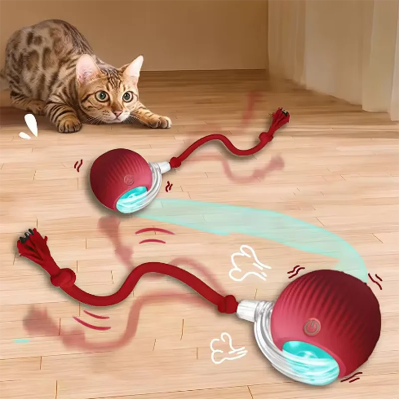 Intelligent interactive cat ball long-lasting and durable easy to clean intelligent obstacle avoidance pet dog toys by HARMONYA STORE