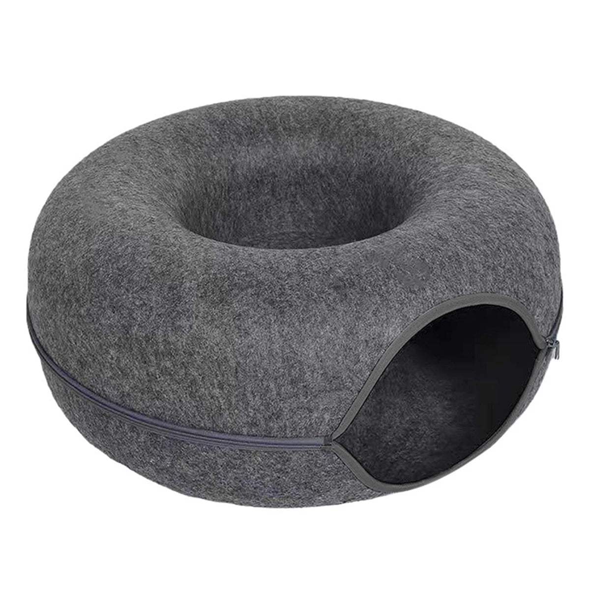 B-Tunnel Donut Cat Bed Interactive Tunnel Pet Felt Indoor Toys Cats House Kitten Training Toy Cat Kennel Cat Accessories by HARMONYA STORE