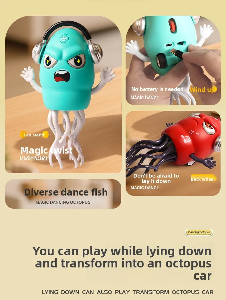 Dancing Octopus Kid Electronic Pet Toys Cartoon Interactive Development Moving Education Toddler Toy Gift Creative birthday gift by HARMONYA STORE