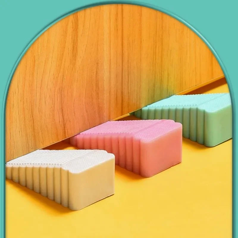 Safety Silicone Door Stop Block Wedge Stop Door Stopper Home Offices Door Rear Retainer Impact Stopper Rubber Stops No Drill by HARMONYA STORE